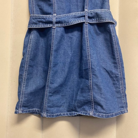 Vintage Moschino Jeans Women's Denim Dress Size 6 Belted Mini Y2K 90s Designer - Picture 9 of 12